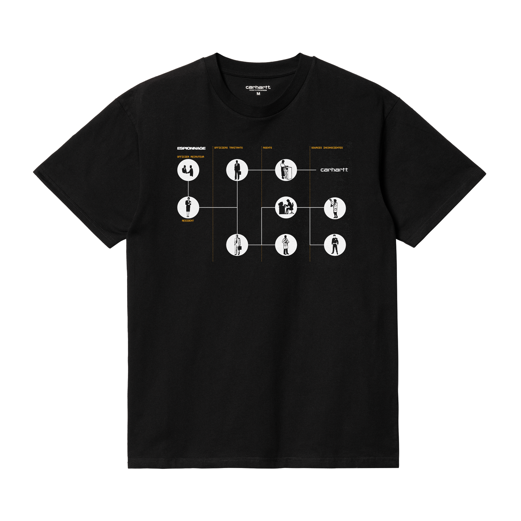 ESPIONNAGE "CHART" TEE BLACK